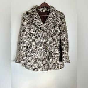 VINTAGE 70s Tweed Blazer Suit Jacket